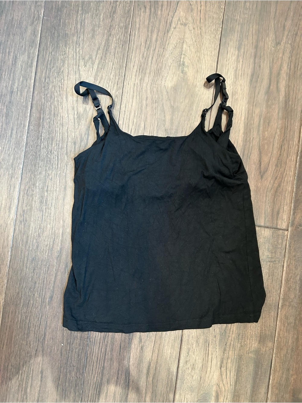 Women's Black All Day Nursing Tank - breastfeeding easy strap